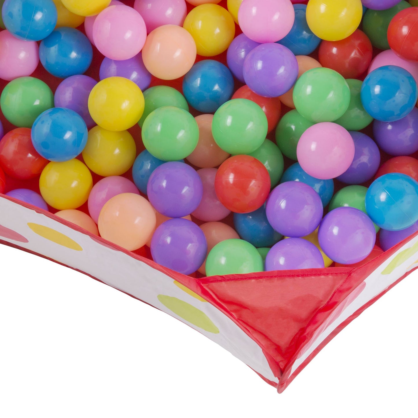 Kids Pop-up Six-sided Ball Pit Tent with 200 Colorful and Soft Crush-proof Non-toxic Plastic Balls for Toddlers Boys and Girls by Hey! Play!