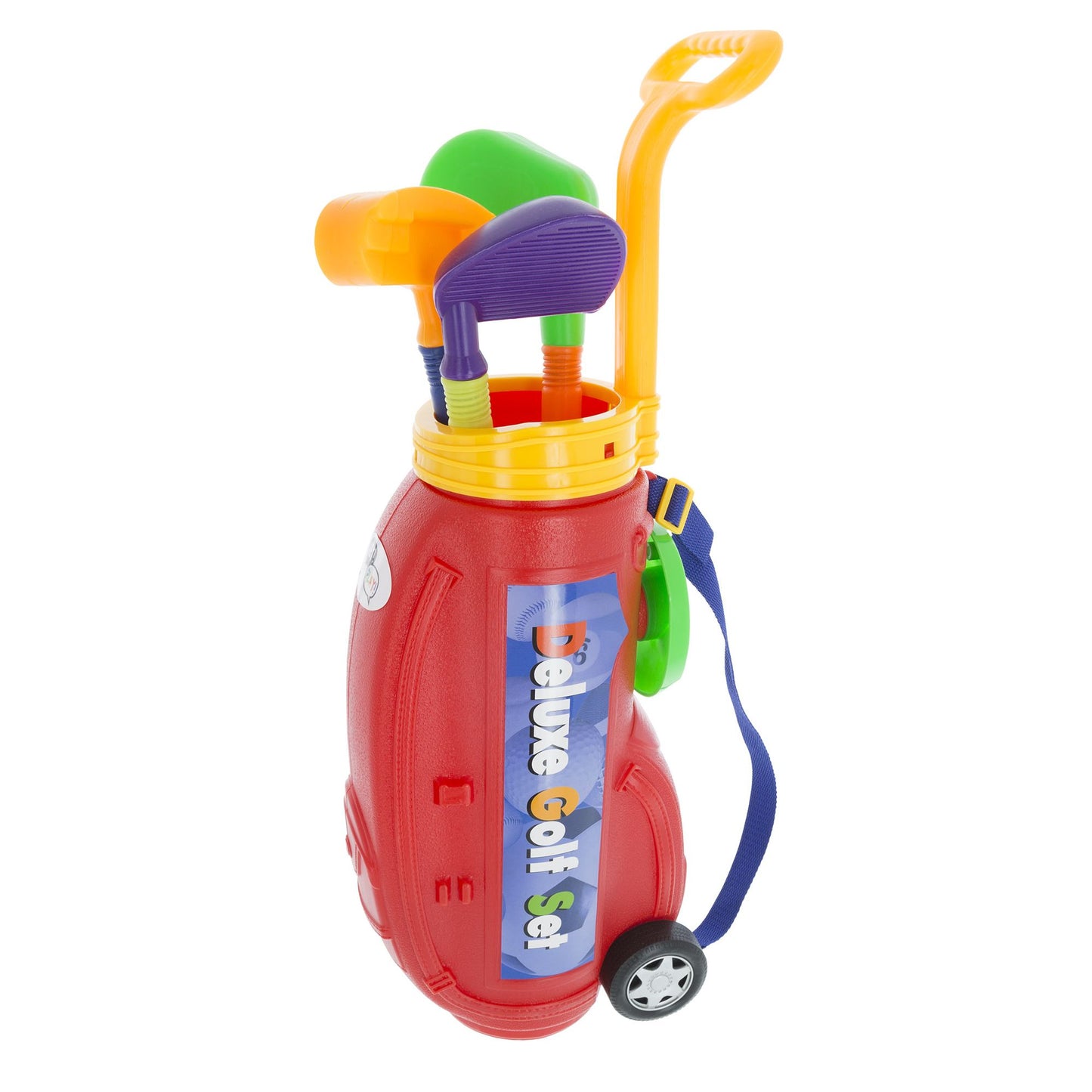 Toddler Toy Golf Play Set with Plastic Bag, 2 Clubs, 1 Putter, 4 Balls, Putting Cup Indoor or Outdoor Use for Toddlers Boys and Girls by Hey! Play!