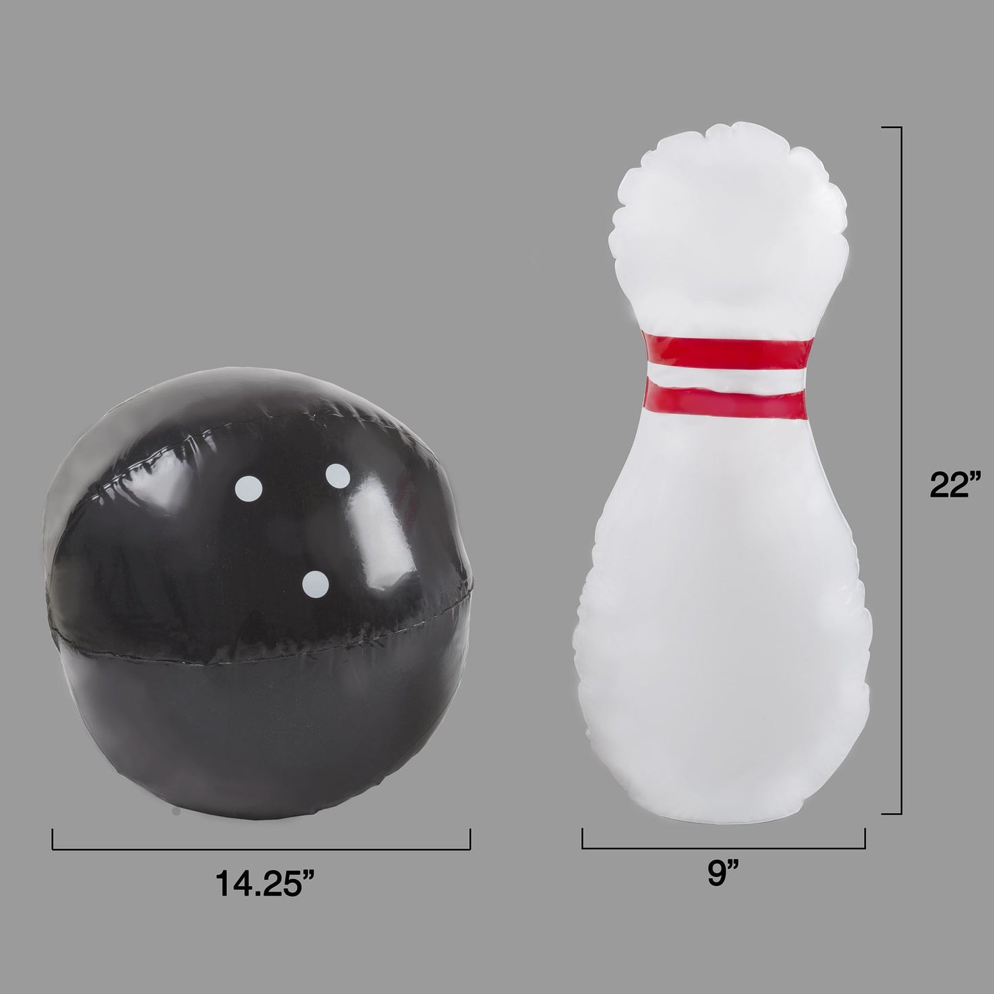 Kids Giant Bowling Game Set Inflatable Jumbo Bowling Pins and Ball for Outdoor and Indoor Use, For Children and Adults by Hey! Play!