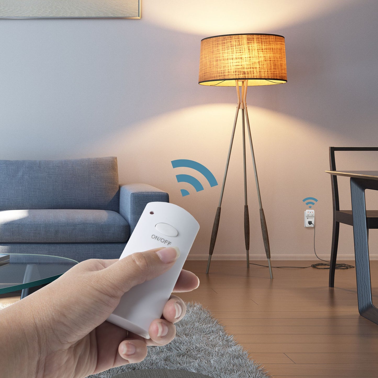 Indoor Wireless Electrical Outlet Plug With Programmable Remote Control For Home Appliances, Lamps, Lighting and Electrical Equipment By Lavish Home
