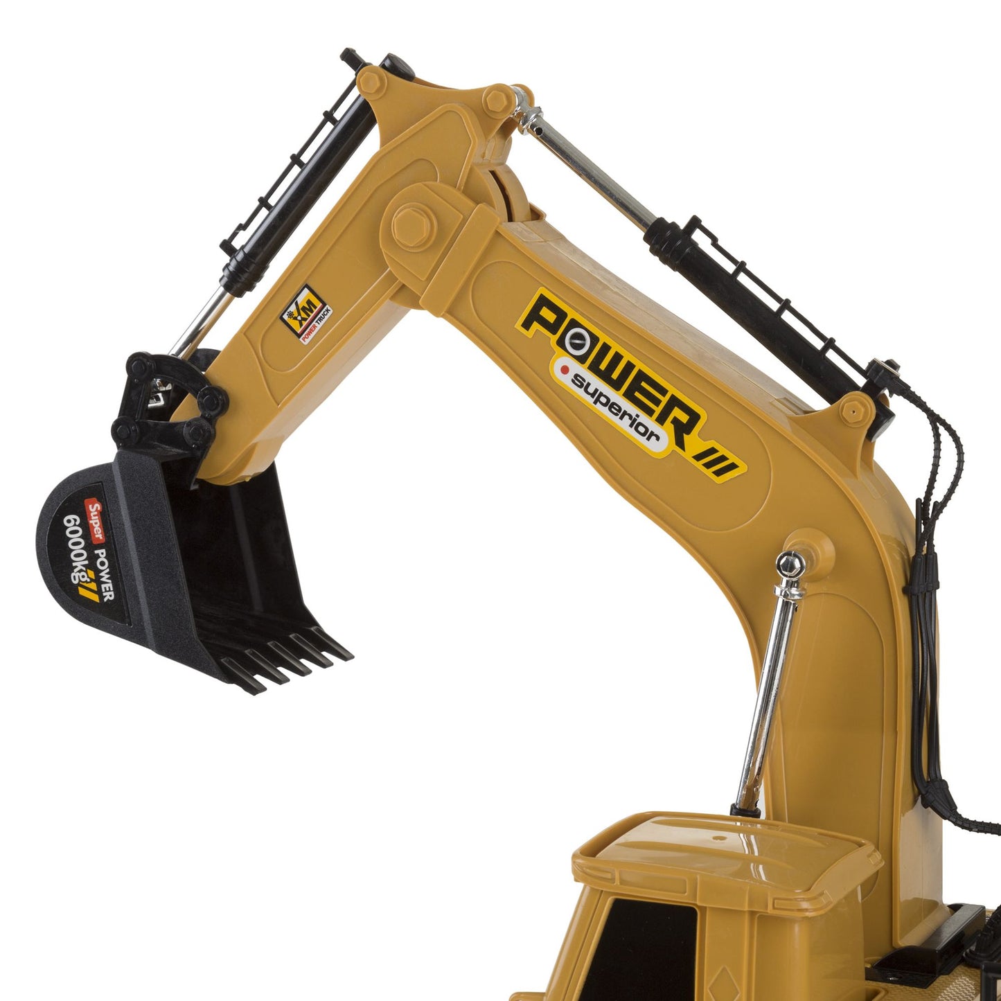 Remote Control Tractor Excavator Construction Toy with Movable Claw, Rechargeable Battery with Sound for Boys and Girls by Hey! Play!