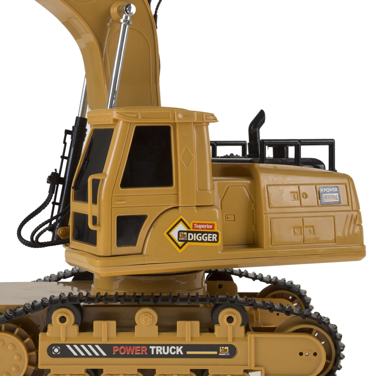 Remote Control Tractor Excavator Construction Toy with Movable Claw, Rechargeable Battery with Sound for Boys and Girls by Hey! Play!
