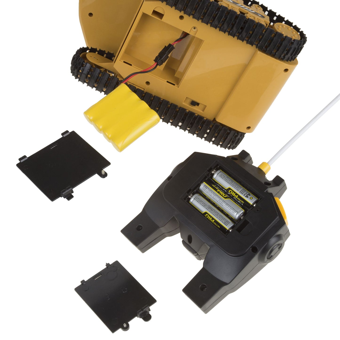 Remote Control Tractor Excavator Construction Toy with Movable Claw, Rechargeable Battery with Sound for Boys and Girls by Hey! Play!