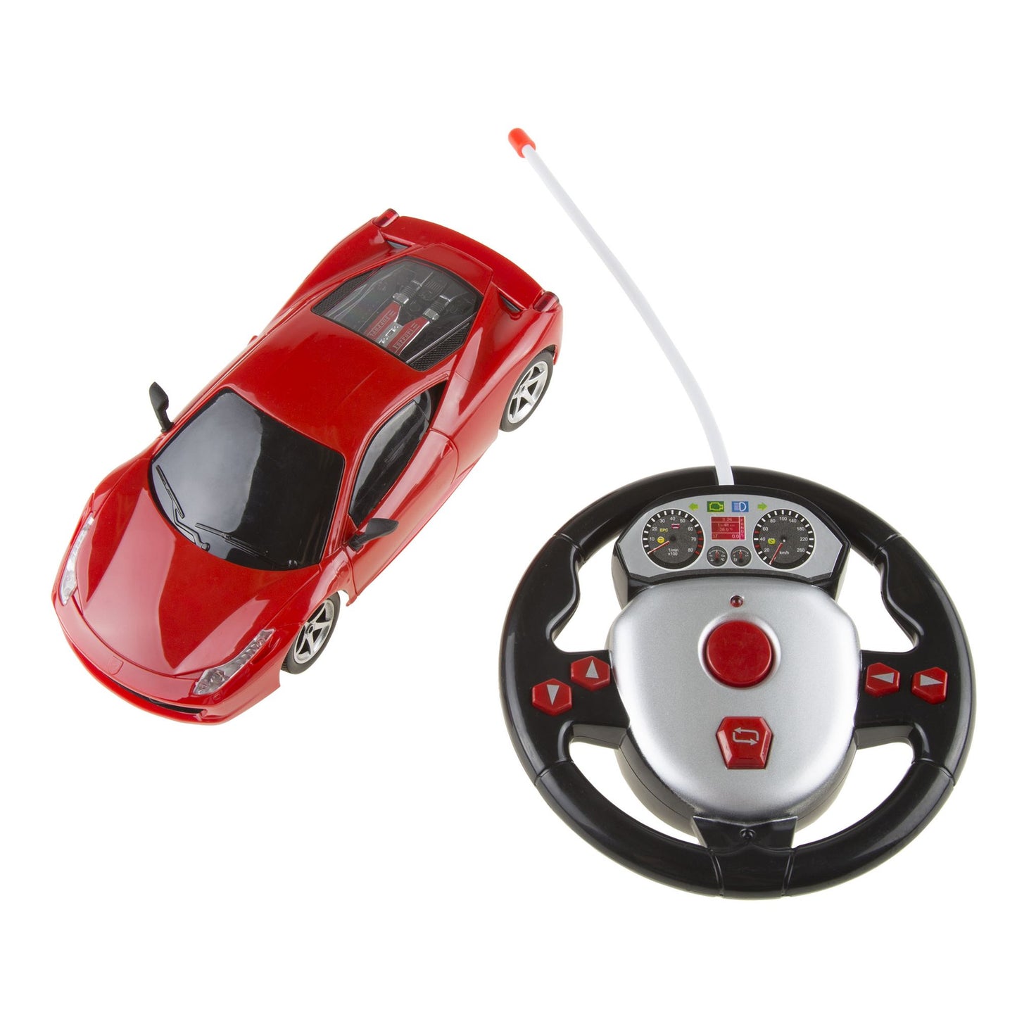 Toy Remote Control Car, 1 to 24 Scale Model Car with Lights, Sounds and Full Movement Functionality for Adults, Kids, Boys and Girls by Hey! Play!
