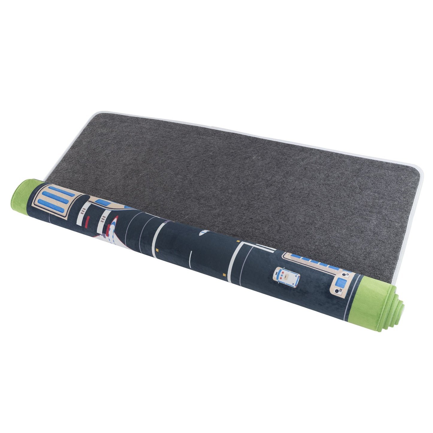 Baby Play Mat for Kids, Microfiber Flannel Fleece & Foam Mat with Non Slip Back and Airport Scene for Toddlers, Boys and Girls by Hey! Play!