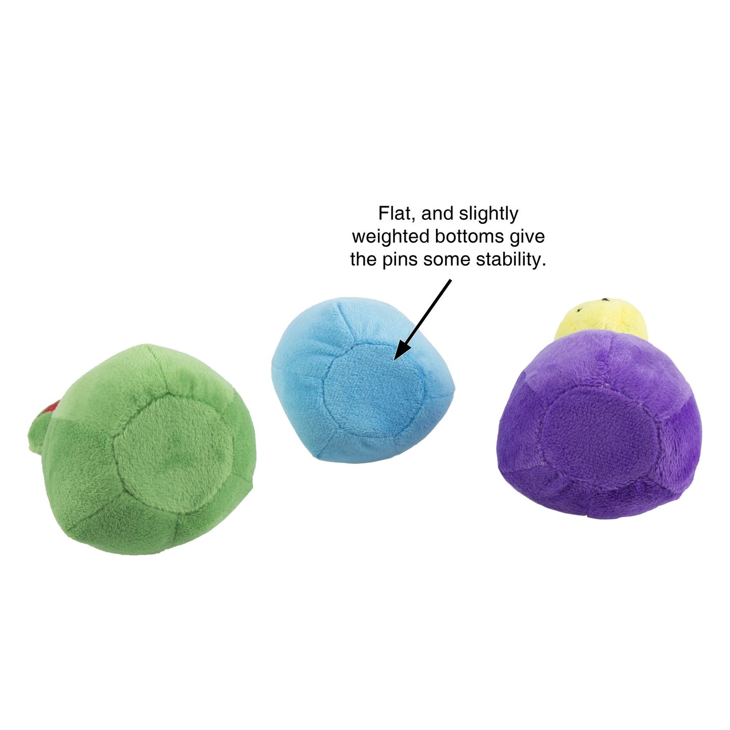 Kids Bowling Set with Six Numbered Plush Animal Pins and Plush Ball with Carrying Case Developmental Toy for Toddlers Boys and Girls by Hey! Play!