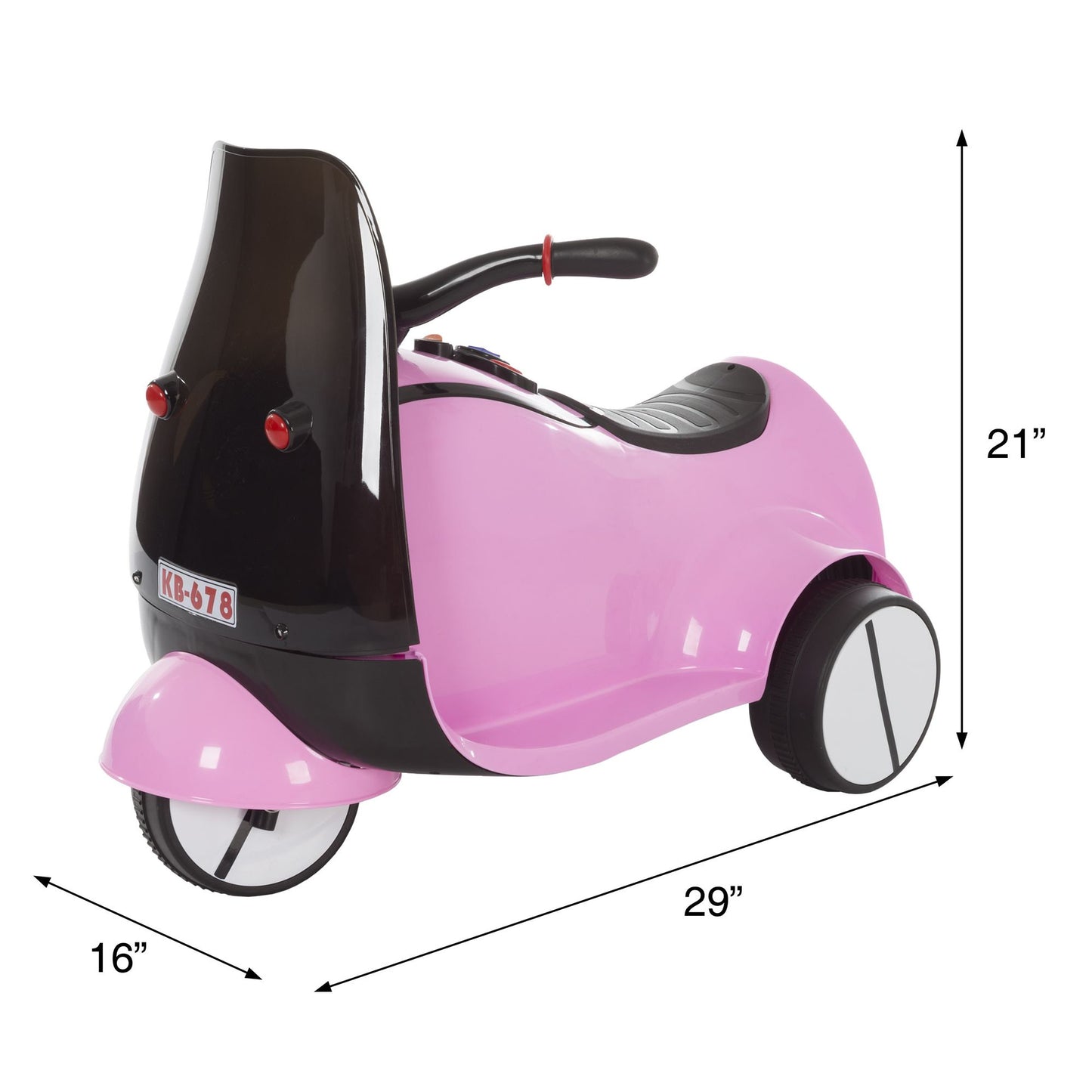 Ride on Toy, 3 Wheel Motorcycle Euro Trike for Kids by Lil Rider Battery Powered Ride on Toy for Boys and Girls, 2 to 5 Years Old Pink