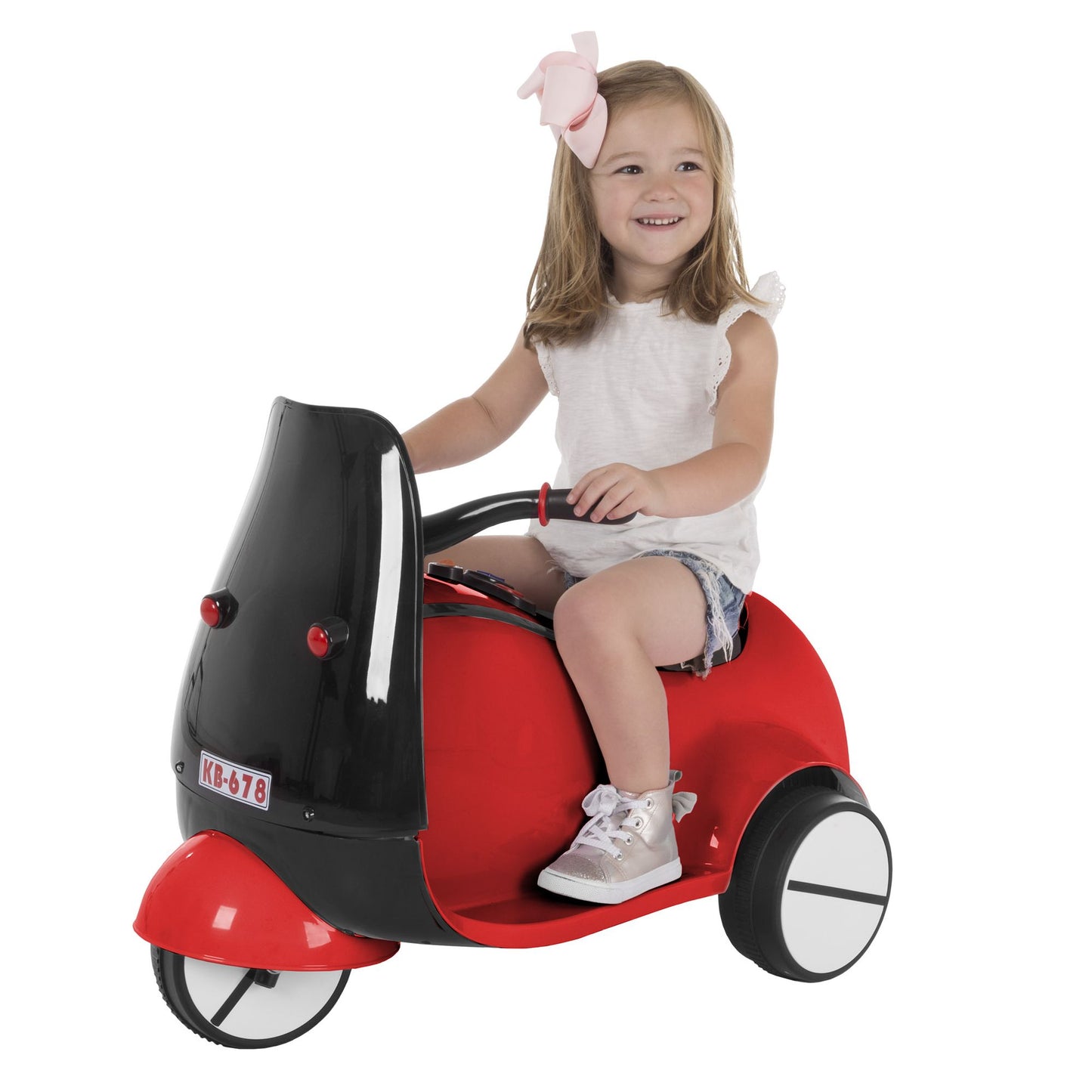 Ride on Toy, 3 Wheel Motorcycle Euro Trike for Kids by Lil Rider Battery Powered Ride on Toy for Boys and Girls, 2 to 5 Years Old Red