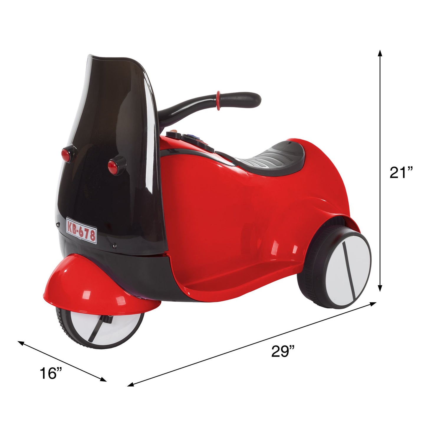Ride on Toy, 3 Wheel Motorcycle Euro Trike for Kids by Lil Rider Battery Powered Ride on Toy for Boys and Girls, 2 to 5 Years Old Red