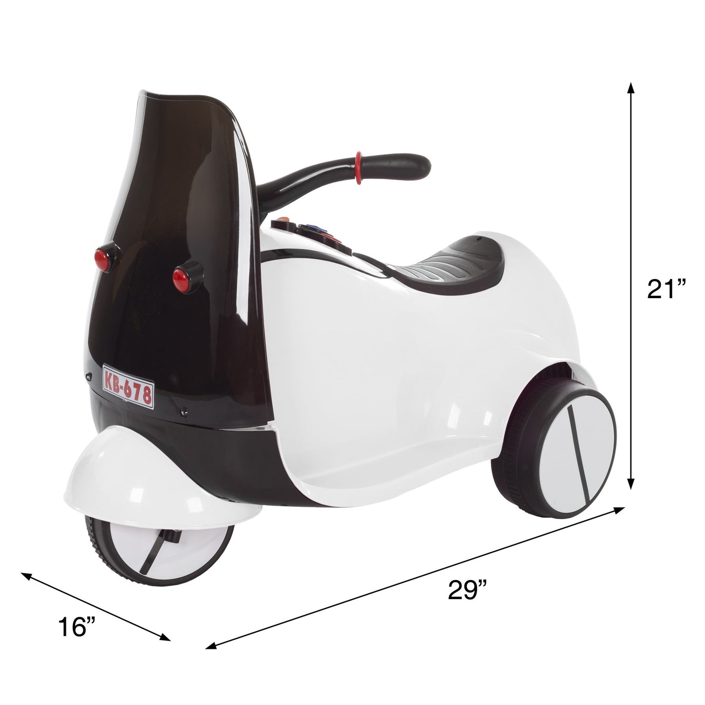 Ride on Toy, 3 Wheel Motorcycle Euro Trike for Kids by Lil Rider Battery Powered Ride on Toy for Boys and Girls, 2 to 5 Years Old White