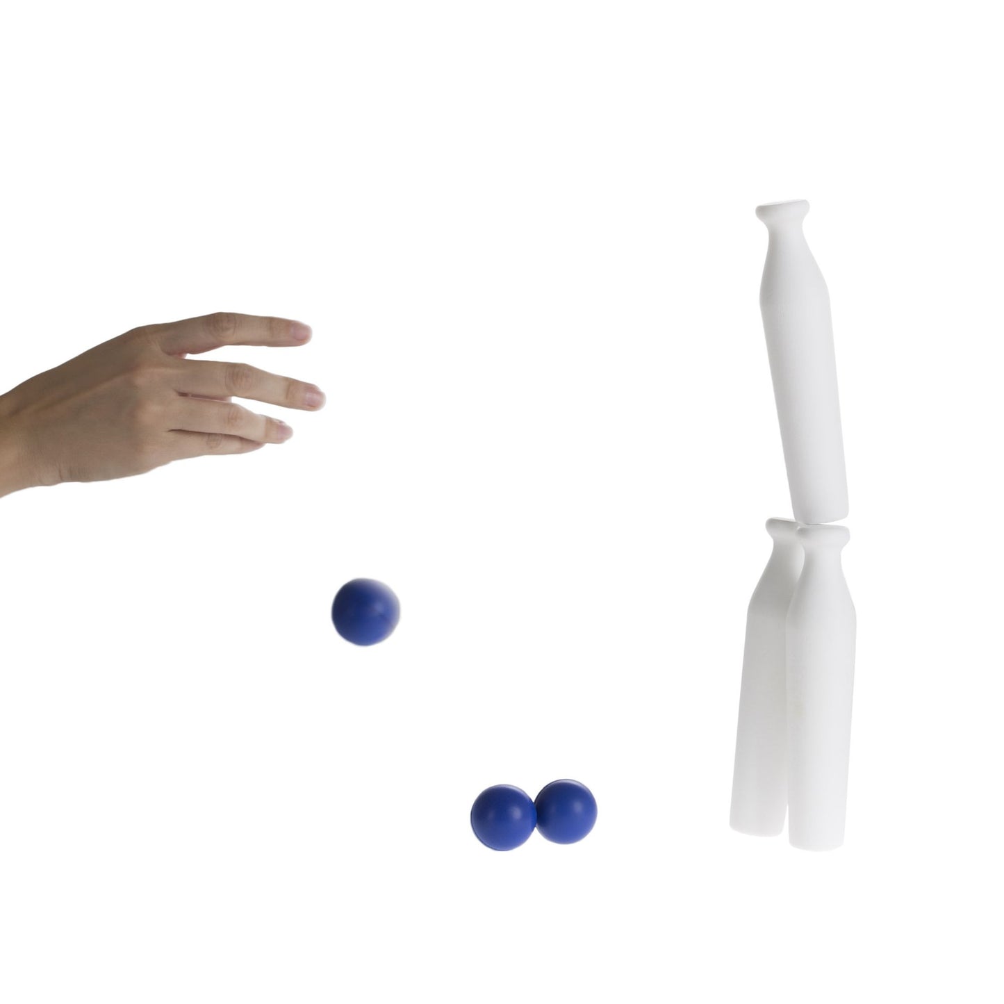 Carnival Games for Kids, Classic Wooden Milk Bottle Toss Outdoor Game for Adults, Children, Boys and Girls by Hey! Play!