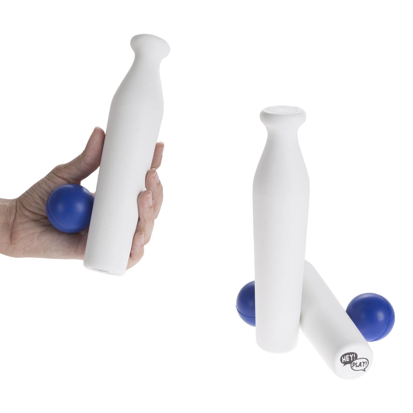 Carnival Games for Kids, Classic Wooden Milk Bottle Toss Outdoor Game for Adults, Children, Boys and Girls by Hey! Play!