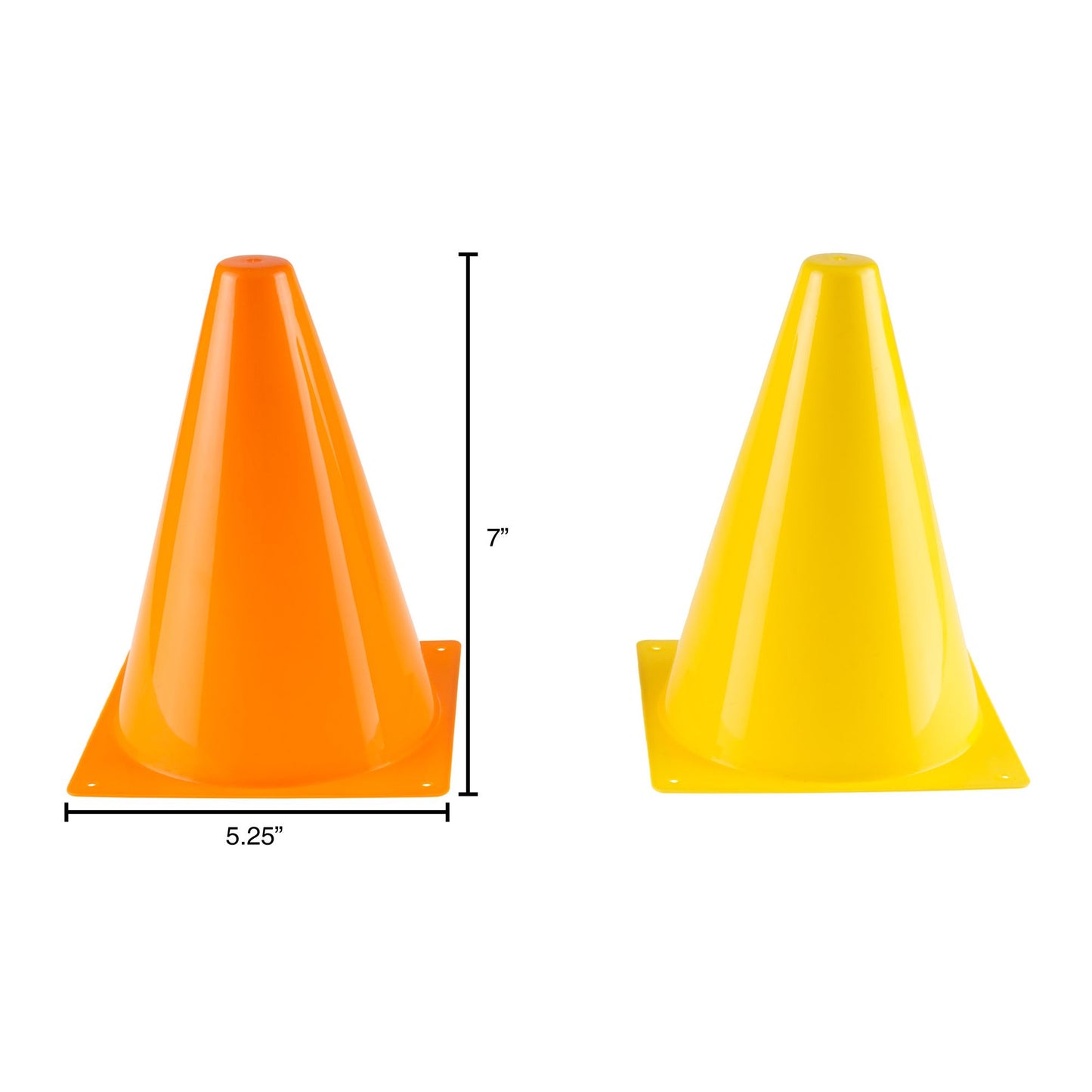 Traffic Safety Cones, Set of 15- Plastic, Colorful, Flexible for Kids Indoor and Outdoor Games, Sports Training, Driving, or Barriers by Hey! Play!