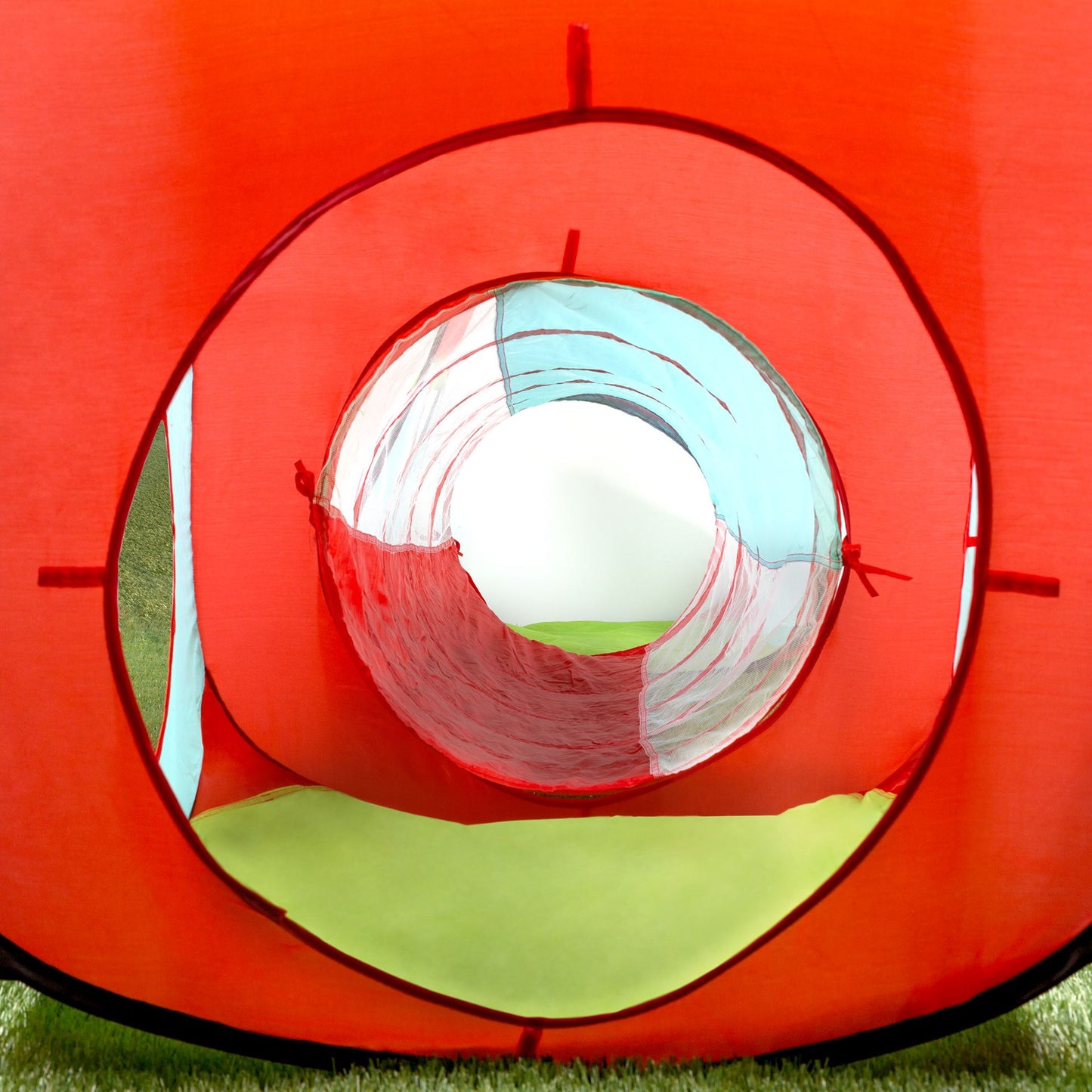 Kids Tent, Cube, and Tunnel- Pop Up Girls and Boys Playhouse Hut for Indoor/Outdoor, Colorful Playroom Toy- Foldable with Carrying Bag by Hey! Play!