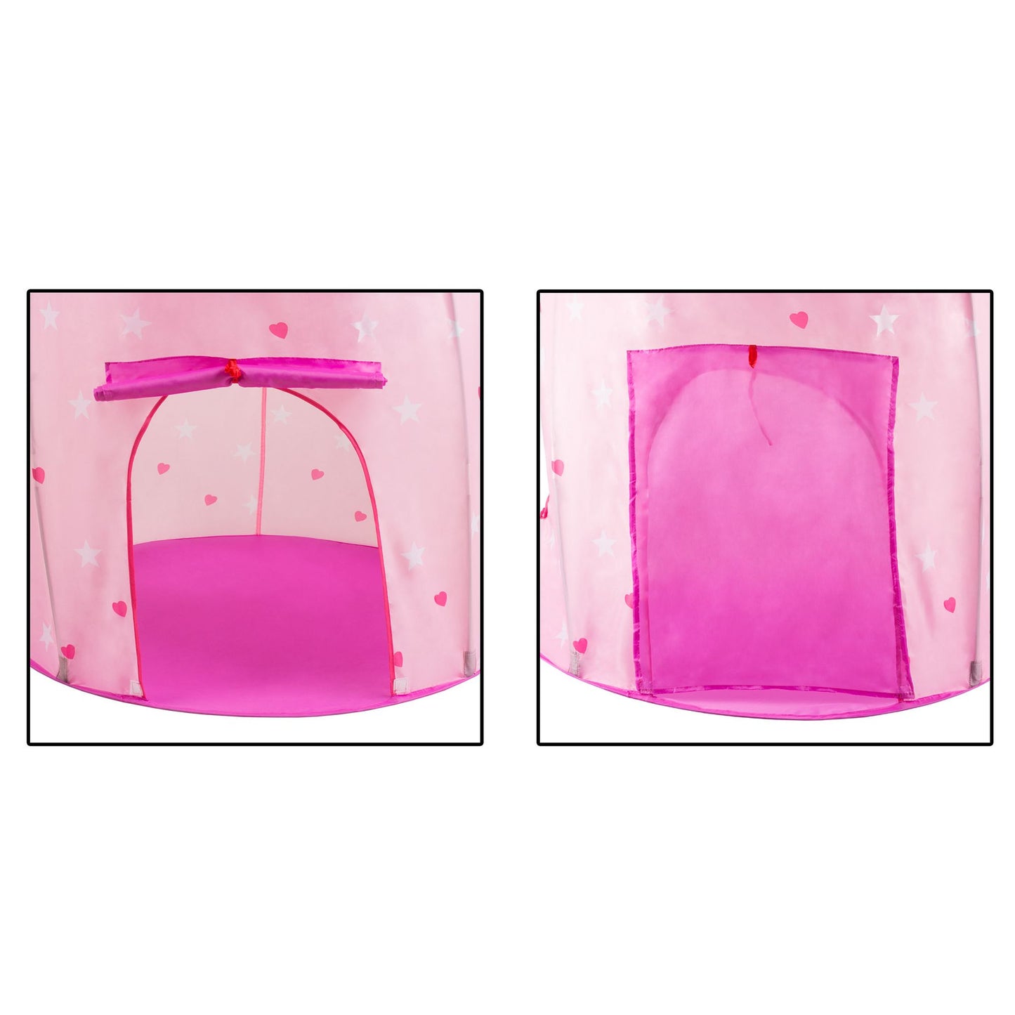 Kids Play Tent, Princess Castle- Pop Up Girls Playhouse Hut for Indoor/Outdoor, Pink Playroom Toy- Foldable with Carrying Bag by Hey! Play!