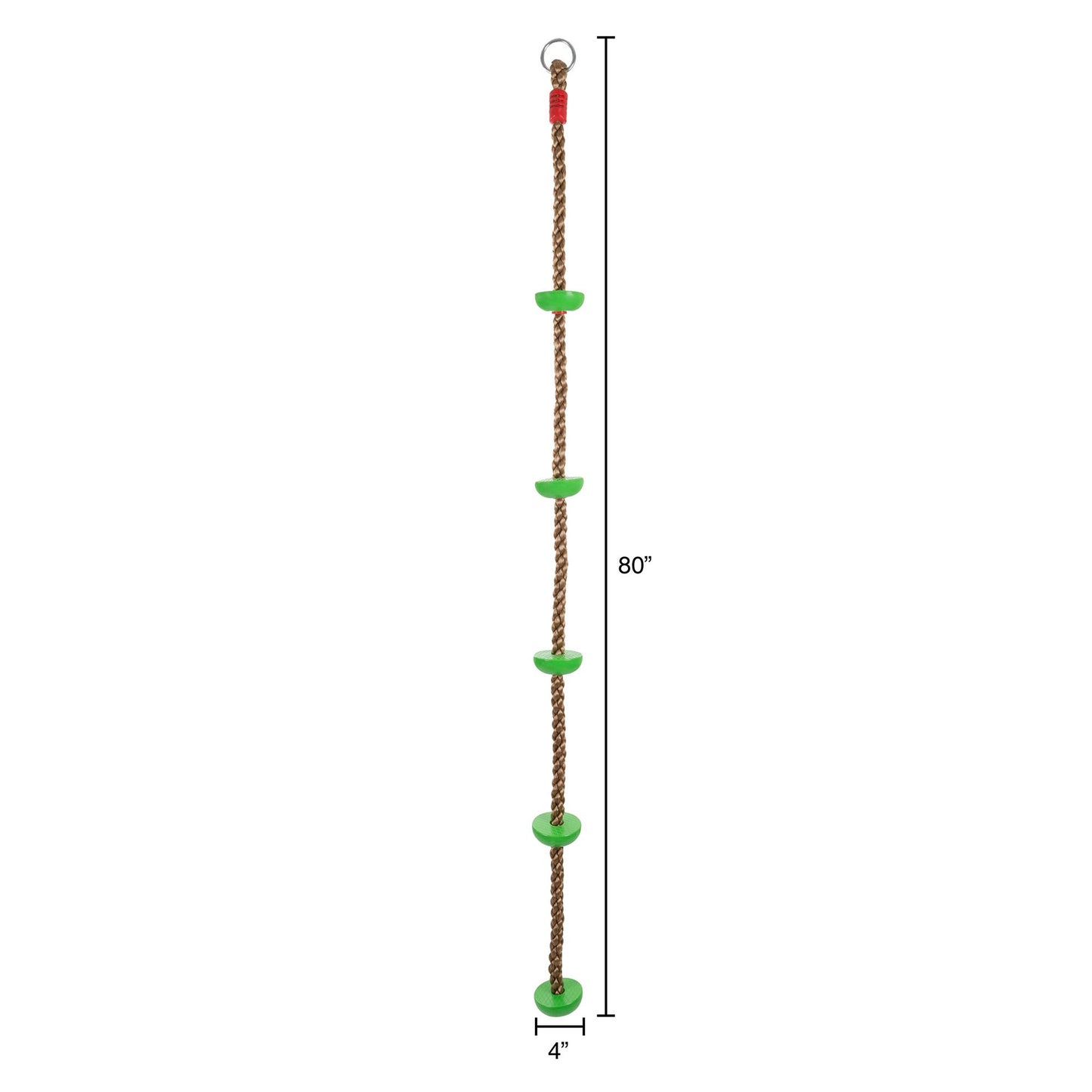 Climbing Rope Knotted Tree Swing Ladder- Kids Backyard Balance Equipment for Strength, Exercise and Healthy Fun for Boys and Girls by Hey! Play!