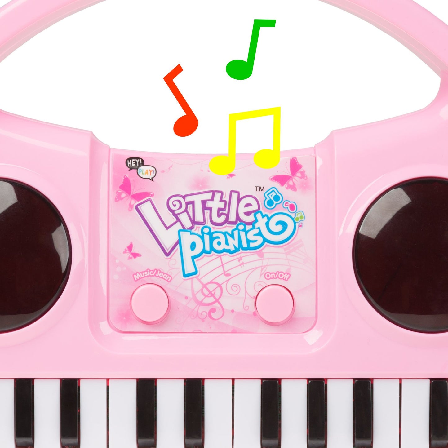 Kids Karaoke Machine with Microphone, Includes Musical Keyboard & Lights - Battery Operated Portable Singing Machine for Boys and Girls by Hey! Play!