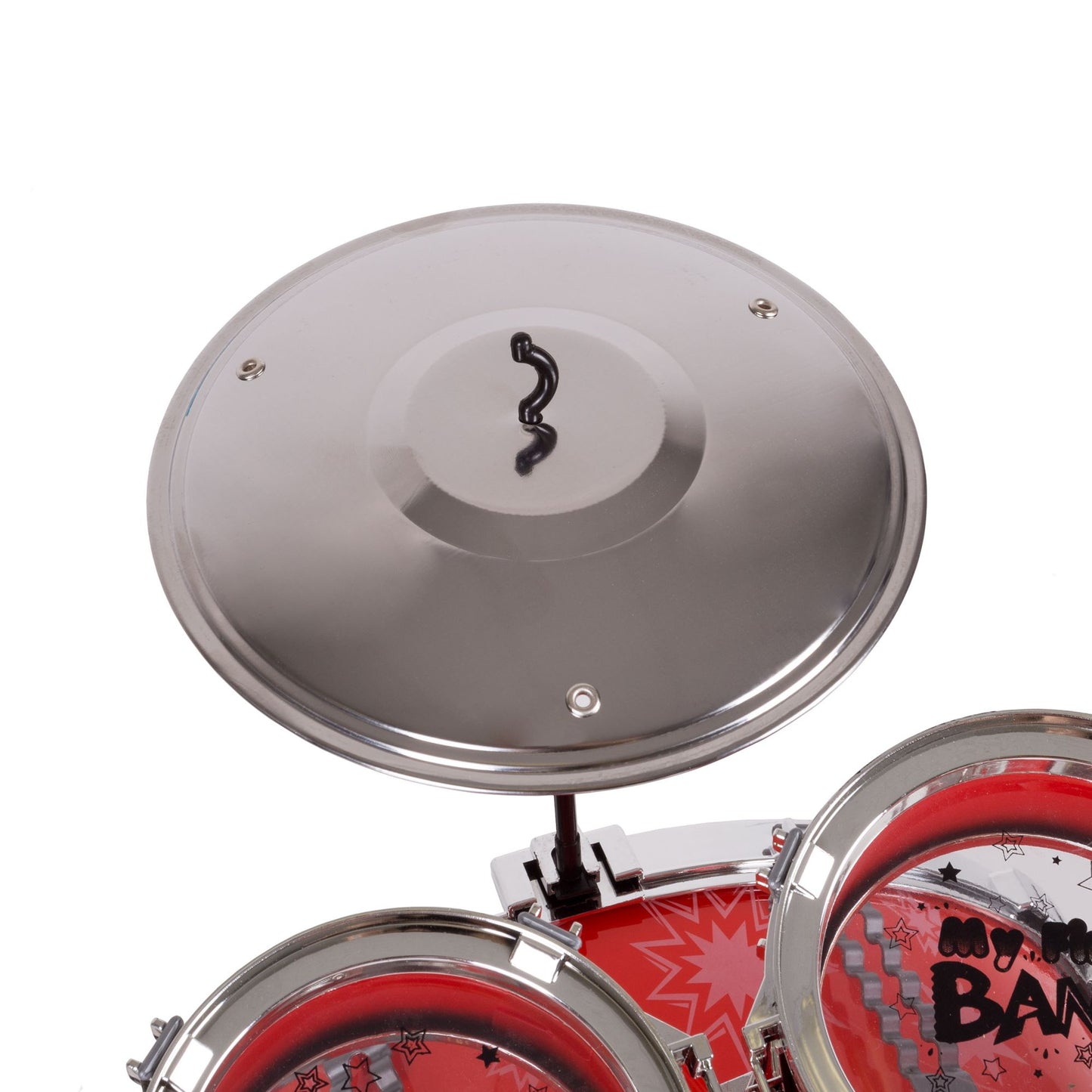 Toy Drum Set for Kids, 7 Piece Set with Bass Drum with Foot Pedal, Tom Drums, Cymbal, Stool and Drumsticks for Toddlers, Boys and Girls by Hey! Play!