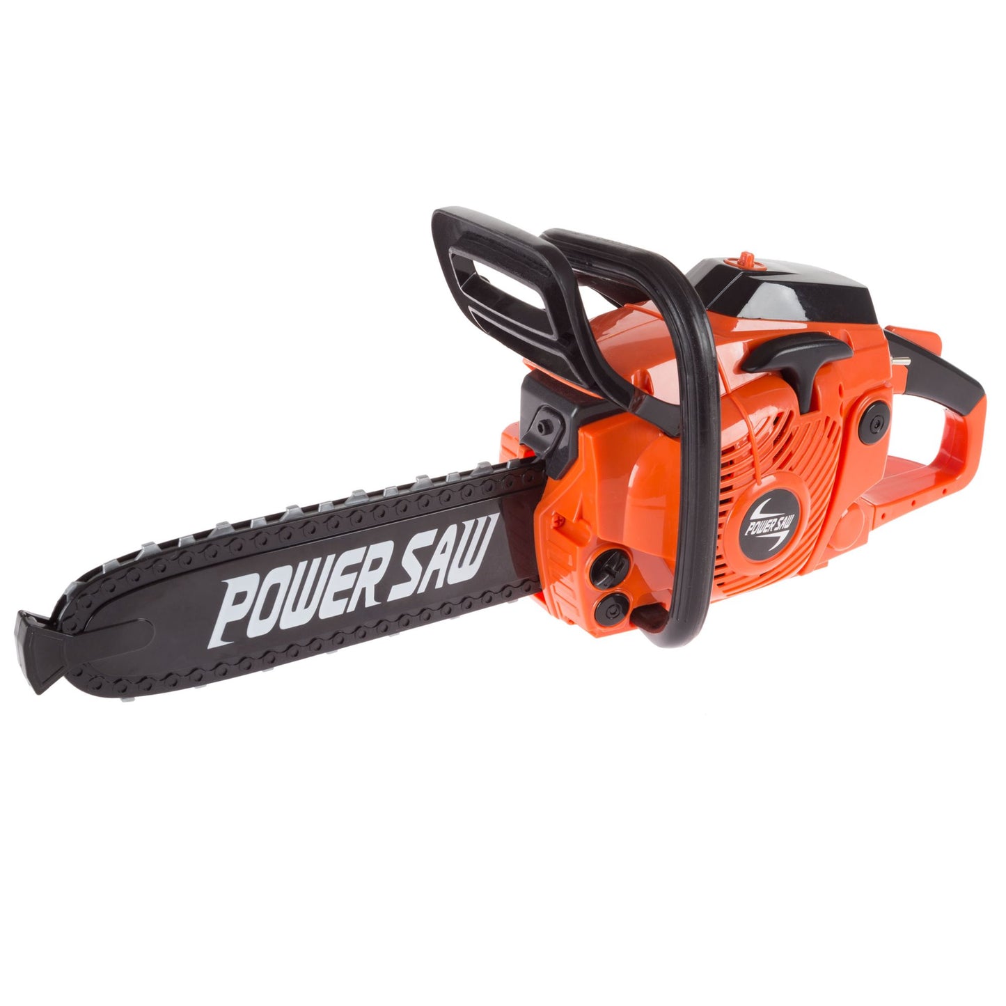 Toy Chainsaw for Boys and Girls Outdoor Power Tool for Pretend Play-Battery Powered with Pull Cord, Rotating Chain and Realistic Sounds by Hey! Play!