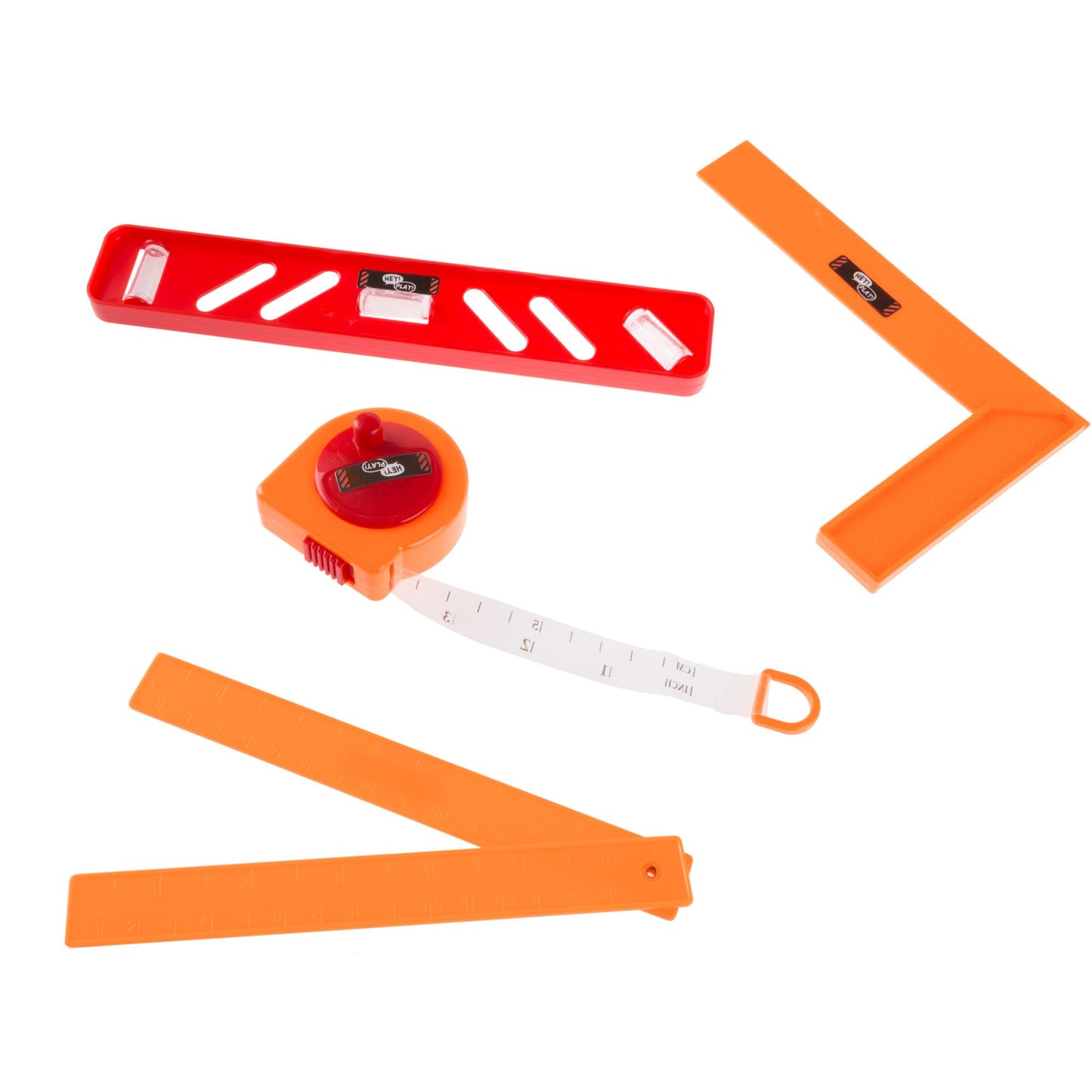 40-Piece Toy Tool Box Set Pretend Play Construction Handyman Set for Boys and Girls-Includes Hammer, Screwdrivers, Drill, Bolts and More by Hey! Play!