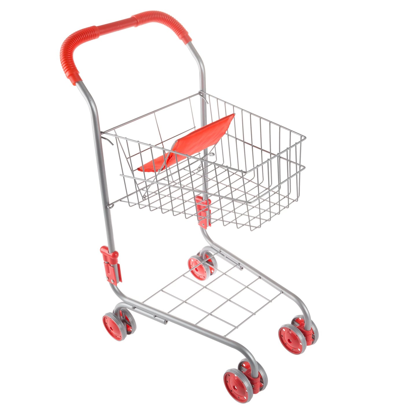 Pretend Play Shopping Cart Toy Grocery Cart With Pivoting Front Wheels and Folds for Easy Storage for Kids, Boys and Girls By Hey! Play!