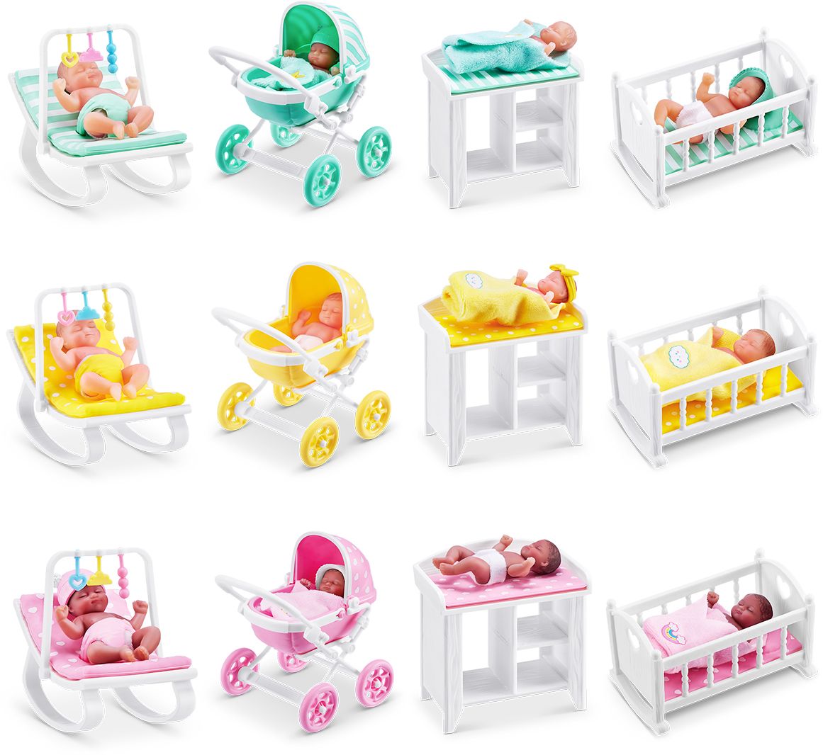 S001-5 SURPRISE-MY MINI BABY-SERIES 1 2PK In PVC Tube,Bulk,12pcs,No Inner,STD Color Assortment