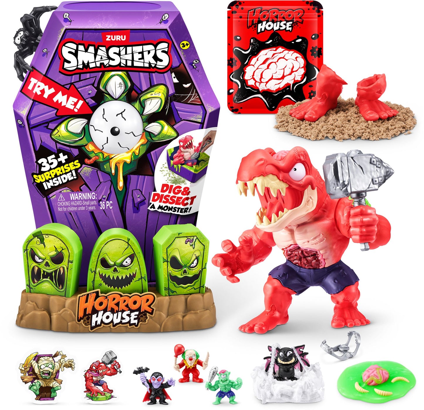 S001-SMASHERS - HORROR HOUSE - SERIES 1-LARGE HOUSE-SHRINK WRAP-6 PCS/CTN