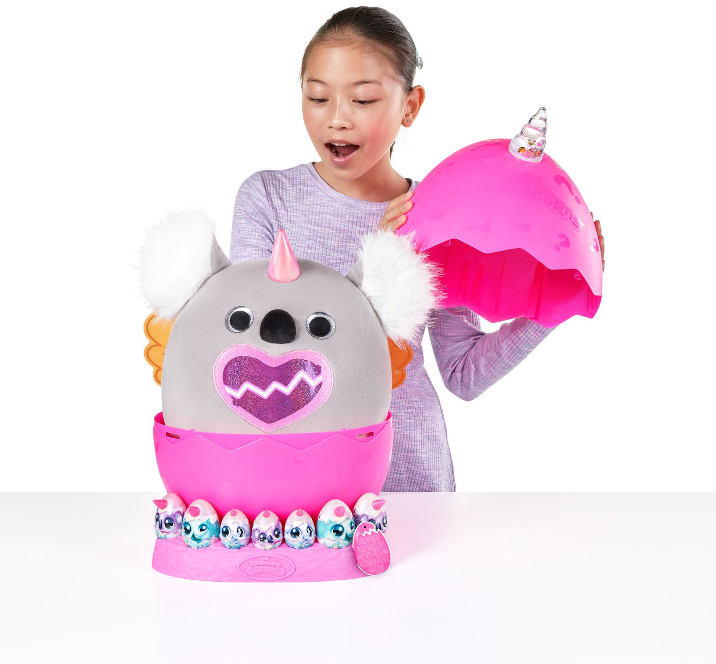 S001-RAINBOCORN - EGGZANIA FAIRY MANIA - SERIES 1 - PLUSH SOFT LARGE - 4 PCS/CTN