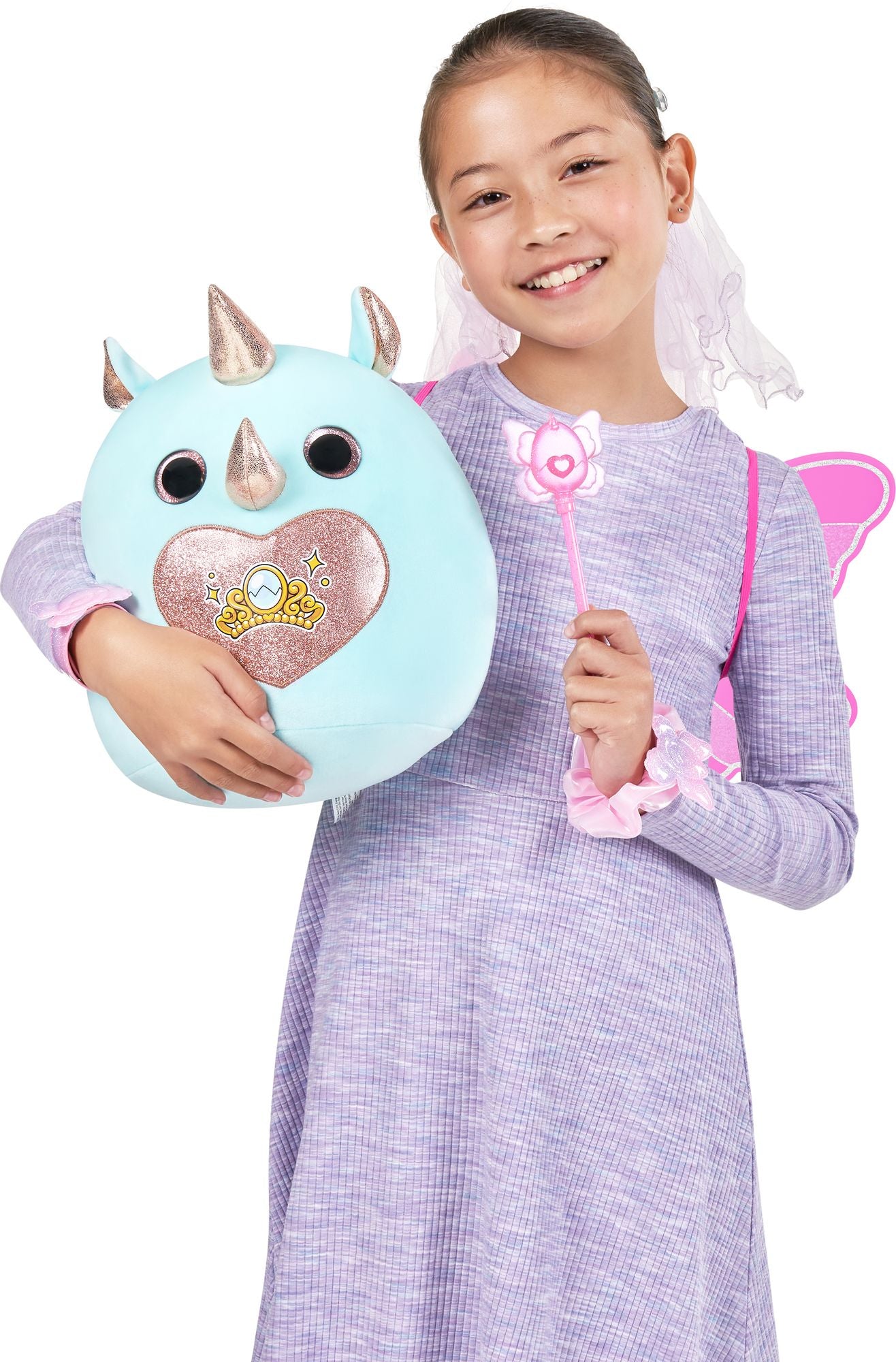 S001-RAINBOCORN - EGGZANIA FAIRY MANIA - SERIES 1 - PLUSH SOFT LARGE - 4 PCS/CTN