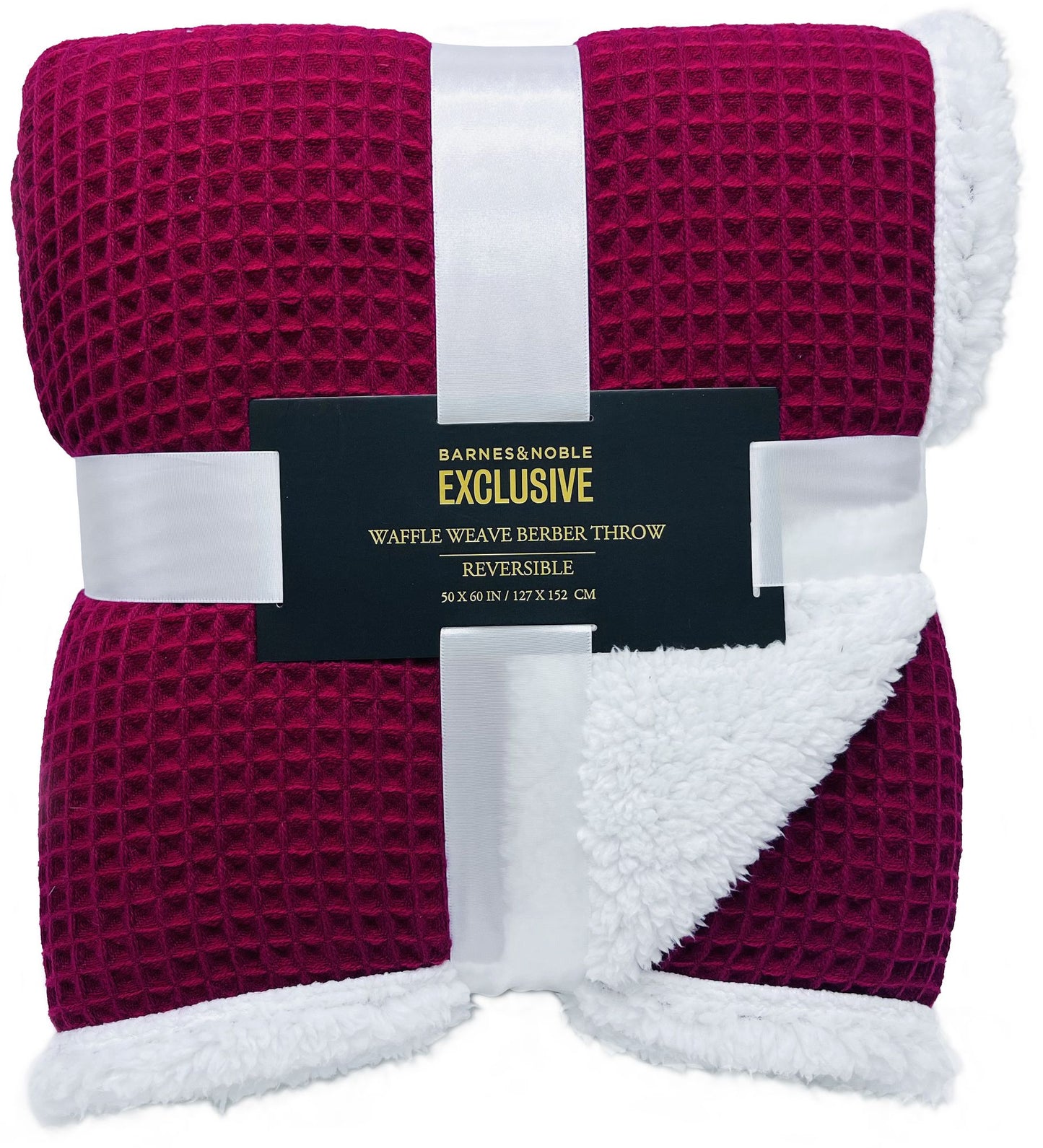 B&N Exclusive Red Waffle Weave Throw (50"x60")