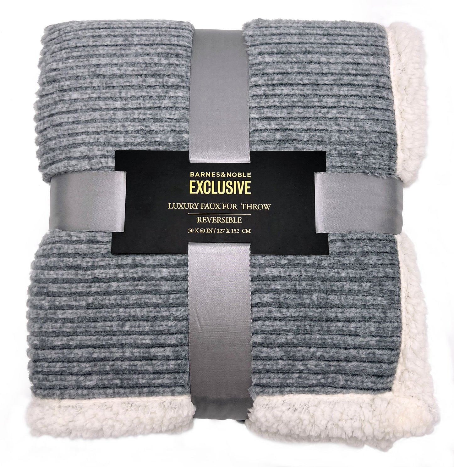 B&N Exclusive Grey Heather Chenille Throw (50"x60")