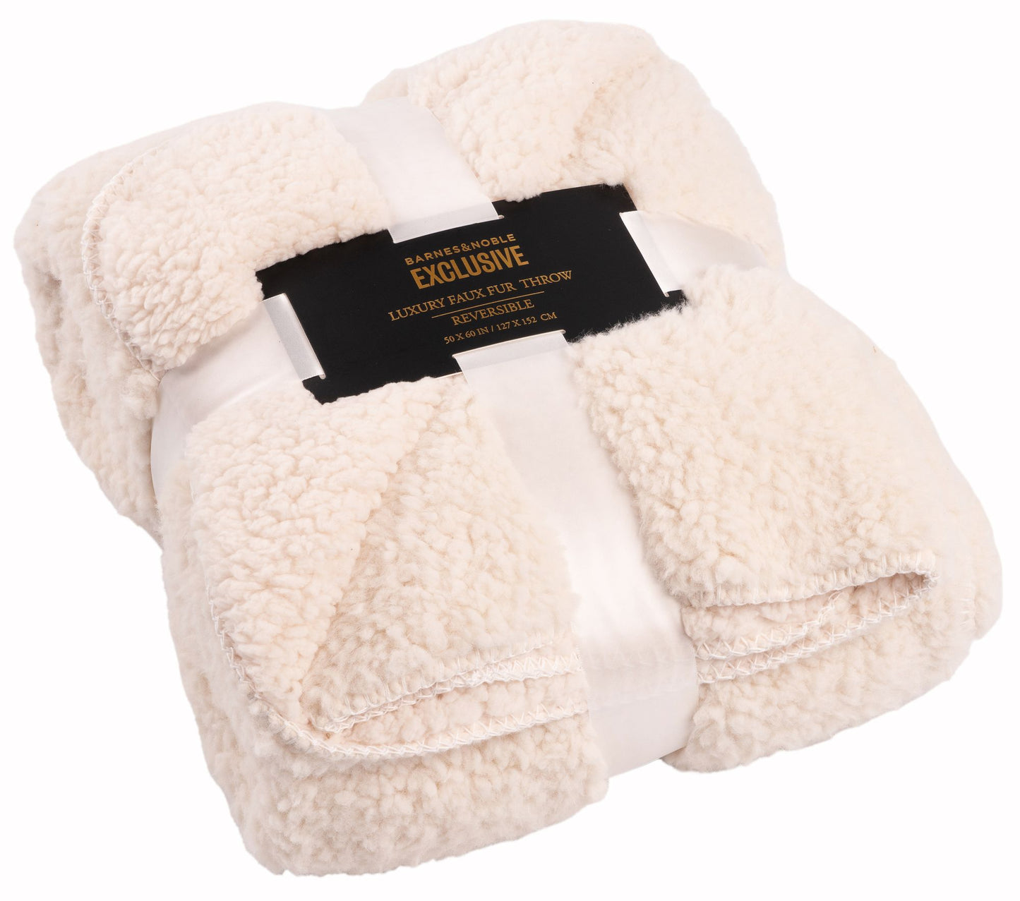 B&N Exclusive Crème Shearling Throw (50"x60")