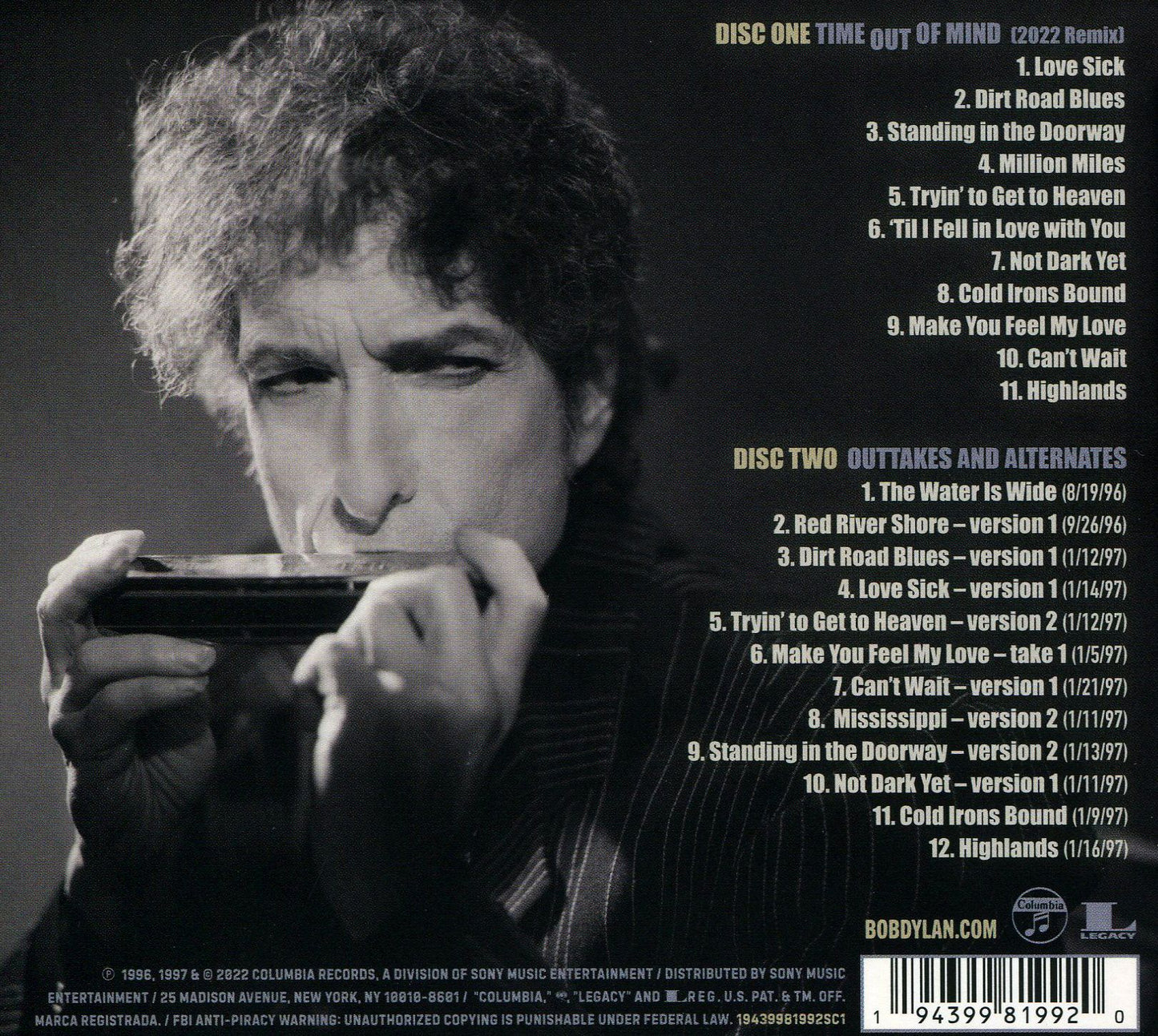 The Bootleg Series, Vol. 17: Fragments - Time Out of Mind Sessions 1996-1997