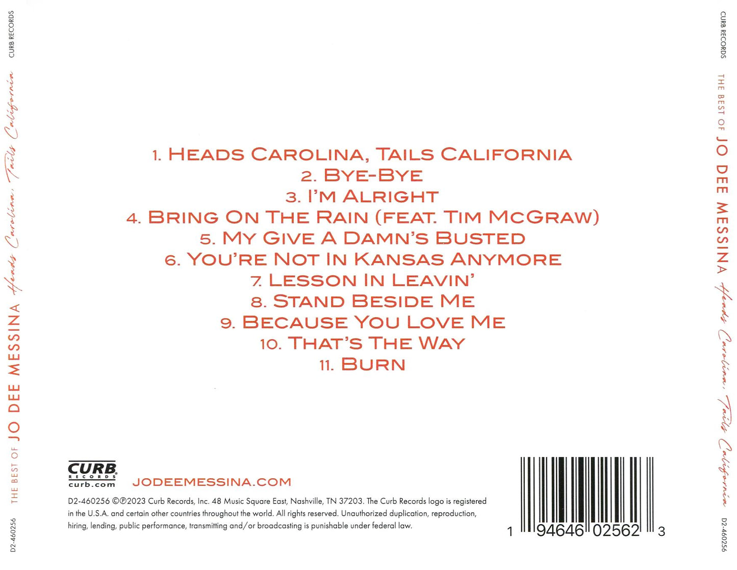 Heads Carolina, Tails California: Best Of Jo Dee