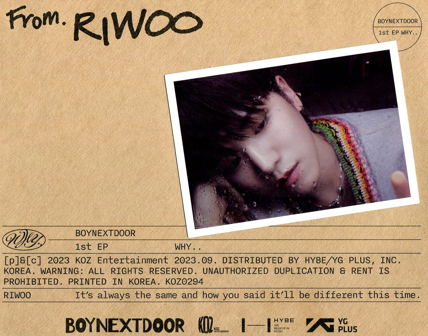Why.. (Letter Ver.) (Post) (Stic) (Pcrd) (Phob)