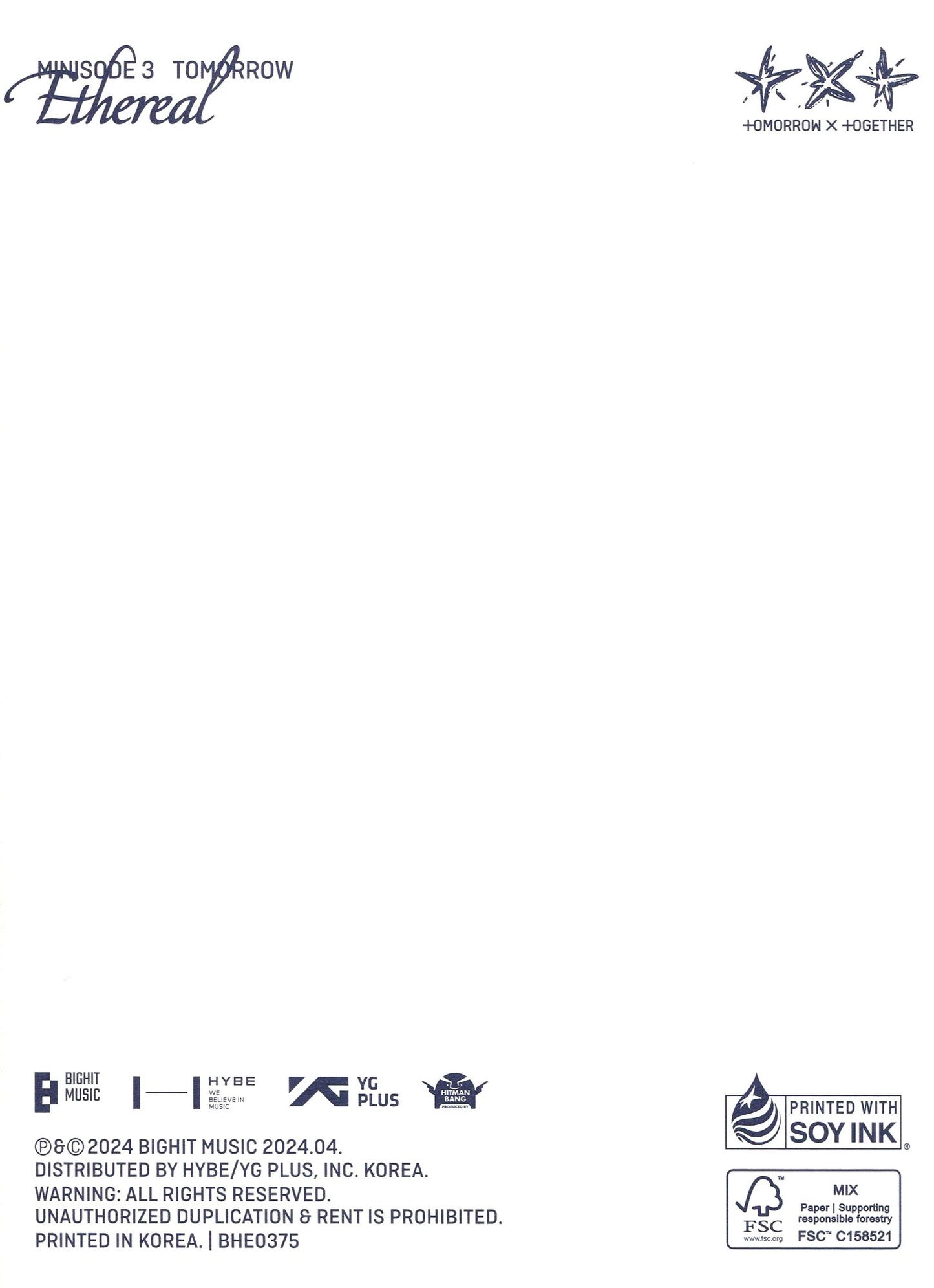 Minisode 3: Tomorrow (Ethereal Ver.) (Tomorrow X Together)