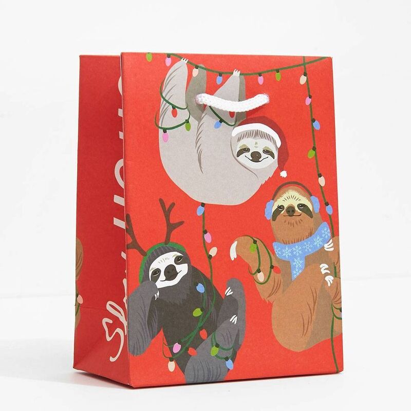 Extra Large Holiday Sloth Gift Bag