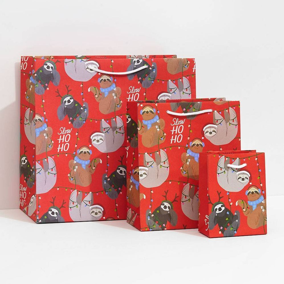 Extra Large Holiday Sloth Gift Bag