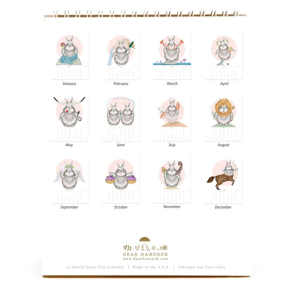 2023 Dear Hancock Bunny Desk Calendar
