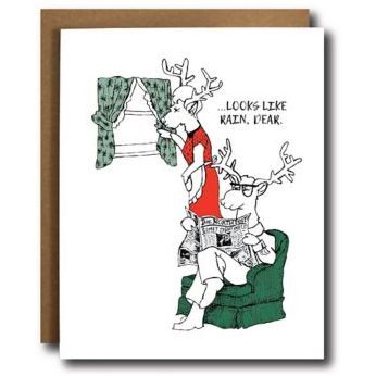 Like Rain Deer Christmas Card
