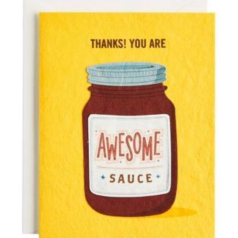 You are Awesome Sauce Thank You Card