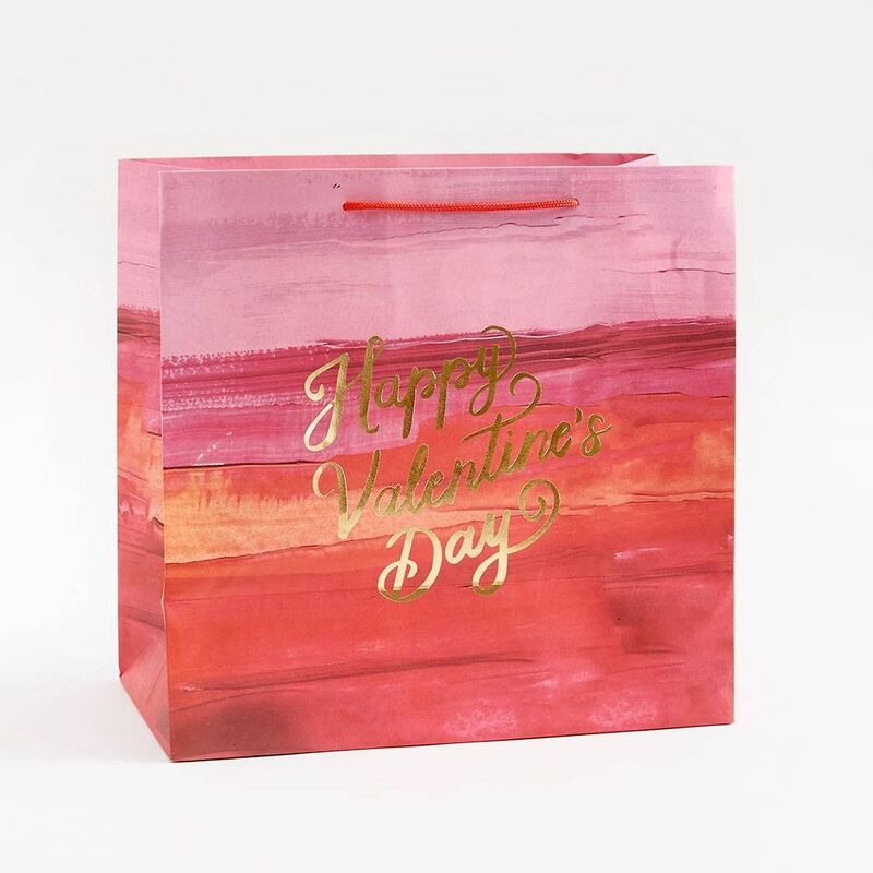Painted Happy Valentine's Day Large Gift Bag