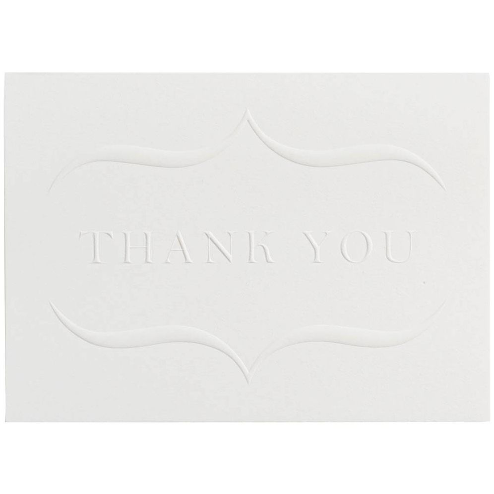 Bracket 4 Bar Embossed Thank You Notes