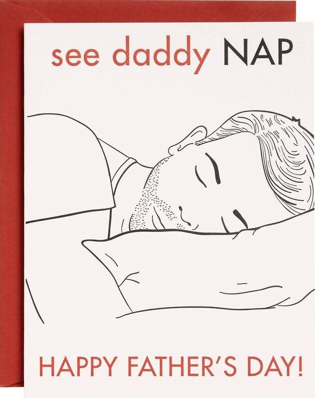 Letterpress See Daddy Nap Father's Day Card