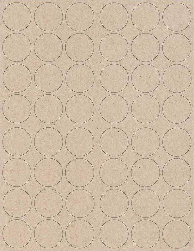 Paper Bag 1.25 inch Round Printable Labels