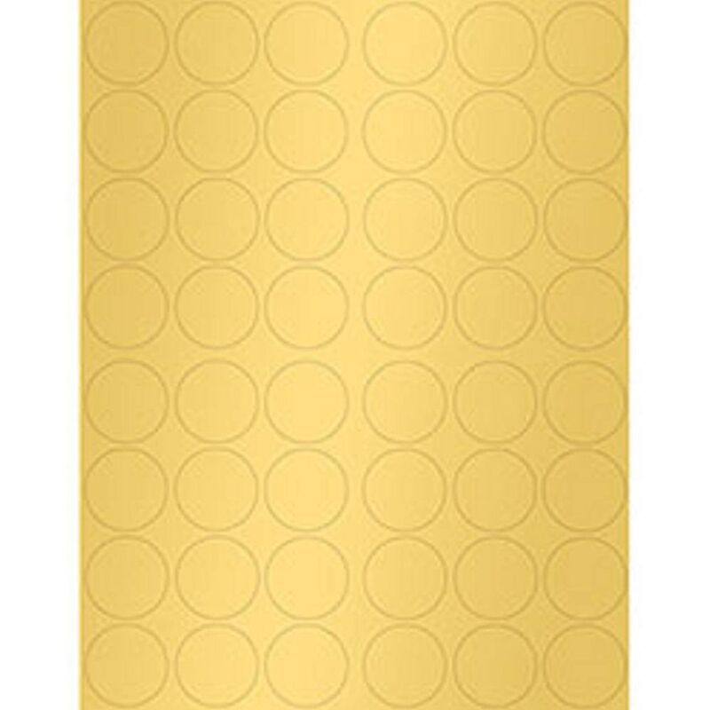 Gold 1.25 inch Round Printable Labels