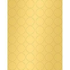 Gold 1.25 inch Round Printable Labels