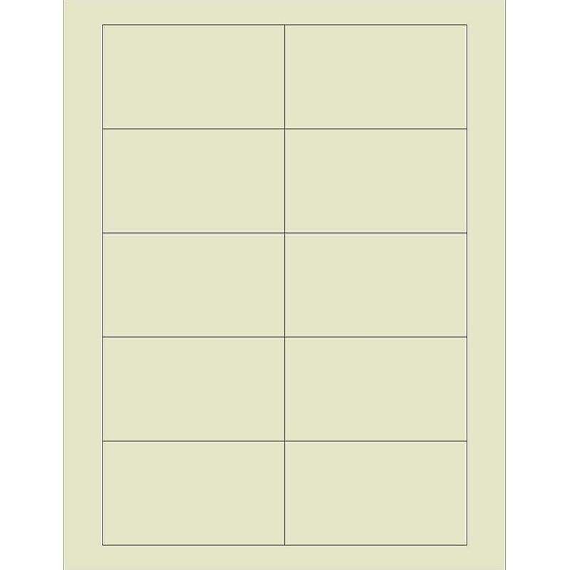 Chartreuse Large Rectangle Printable Labels