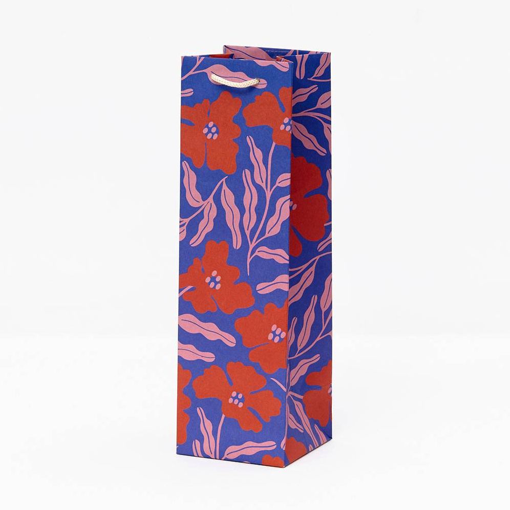 WINE Funky Florals Gift Bag