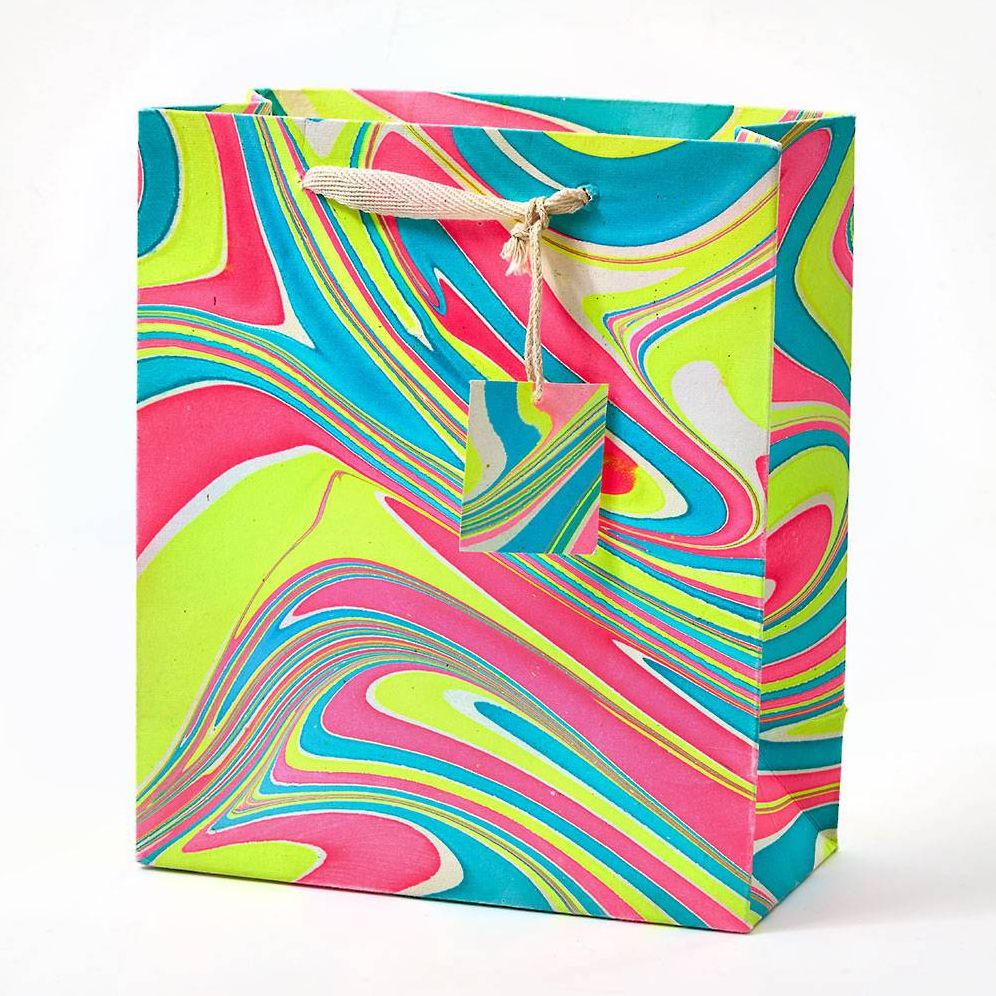 MED Neon Waves Marbled Gift Bag